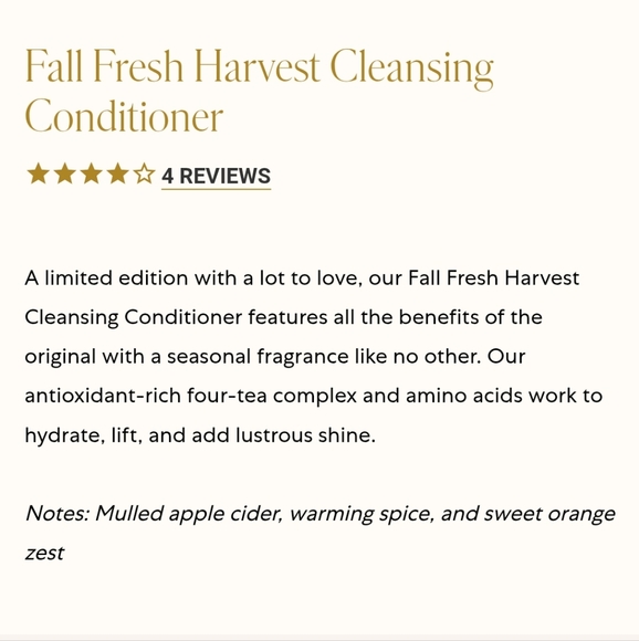 WEN Fall Fresh Harvest Cleansing Conditioner. New & unused. Sealed. - Picture 2 of 7